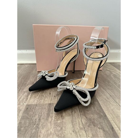 MACH & MACH Black Double Bow Heels - Picture 11 of 13